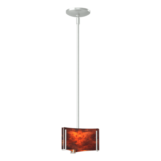 Exos Delta Mini Pendant - Vintage Platinum - Topaz Glass by Hubbardton Forge