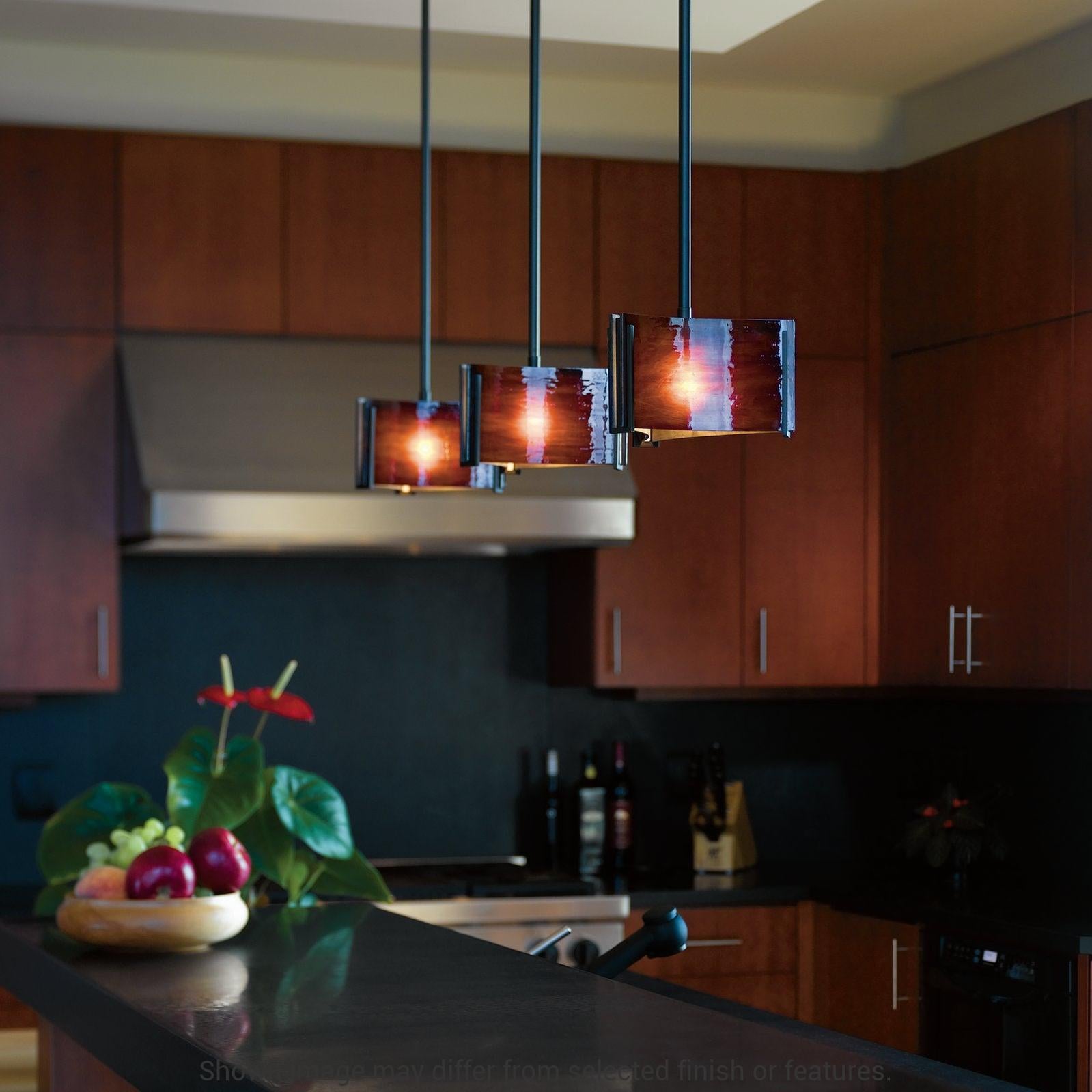 Exos Delta Mini Pendant - White - White Art Glass by Hubbardton Forge