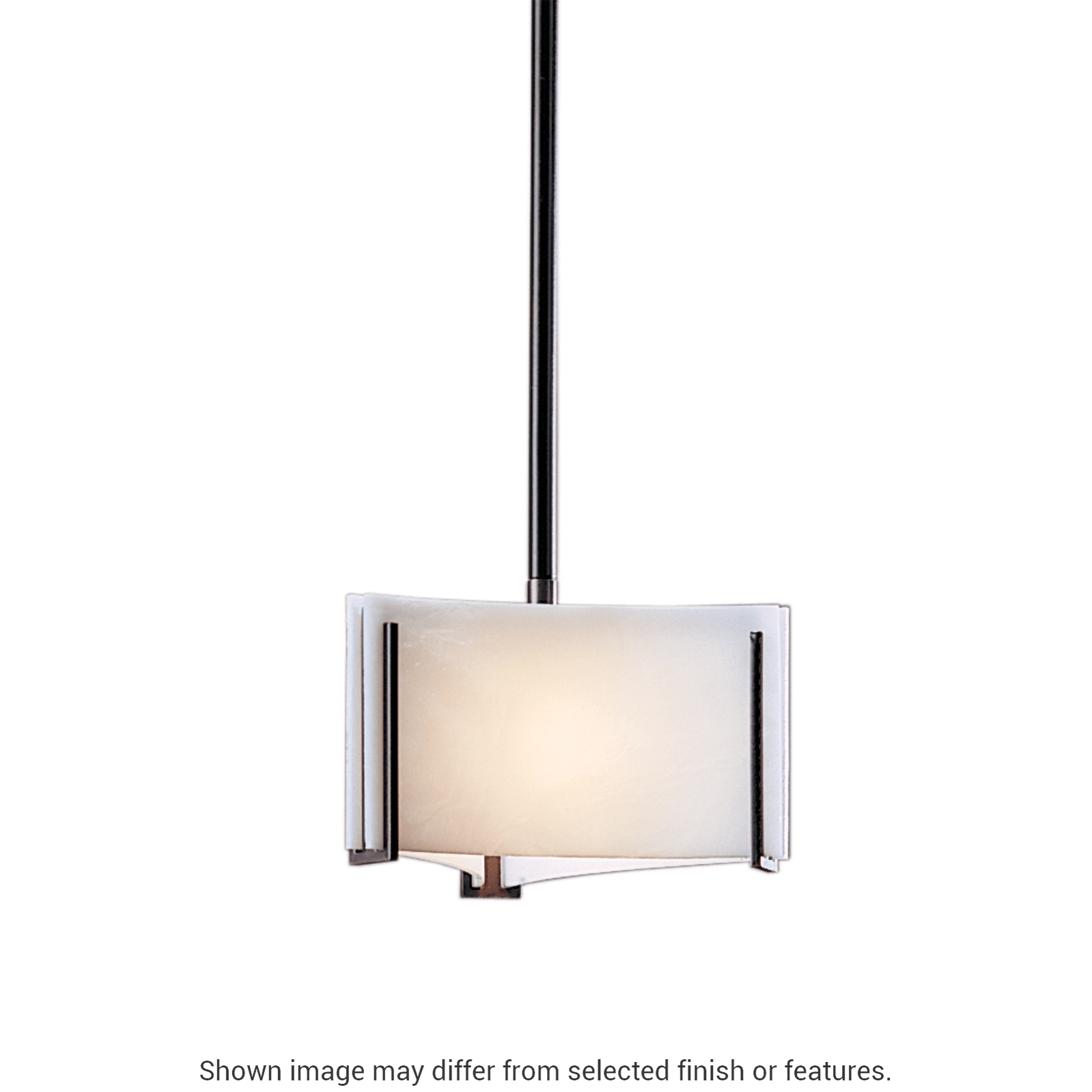 Exos Delta Mini Pendant - White - White Art Glass by Hubbardton Forge