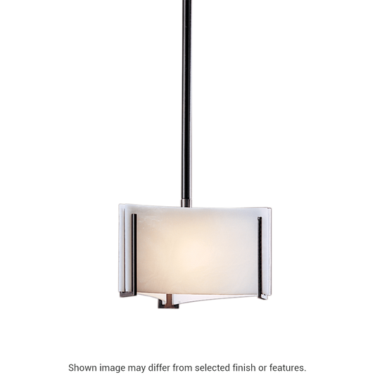Exos Delta Mini Pendant - White - White Art Glass by Hubbardton Forge