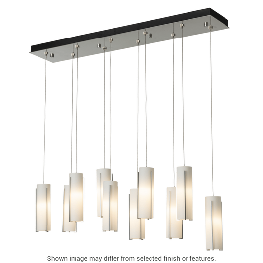 Exos Glass 10-Light Pendant - White - Opal Glass by Hubbardton Forge