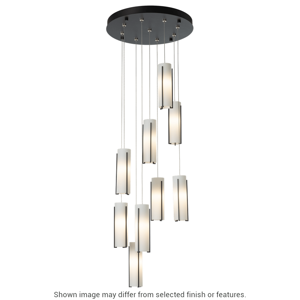 Exos Glass 9-Light Pendant - White - Opal Glass by Hubbardton Forge