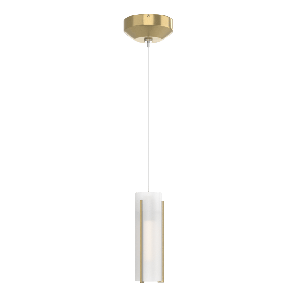 Exos Glass Low Voltage Mini Pendant - Modern Brass - Opal Glass by Hubbardton Forge