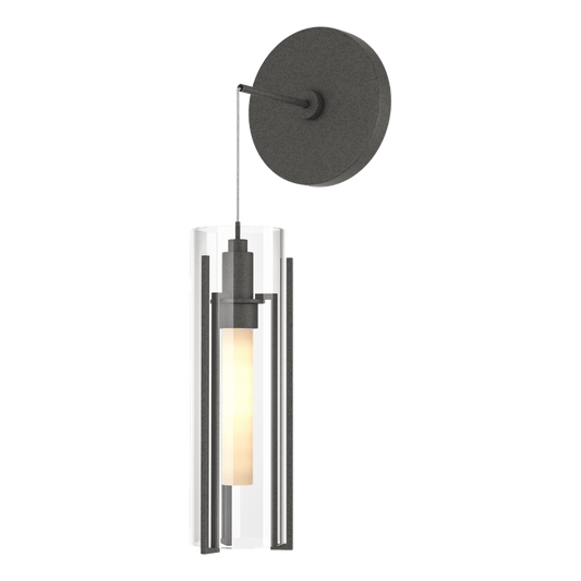 Exos Glass Mini Low Voltage Sconce - Natural Iron - Clear Glass by Hubbardton Forge