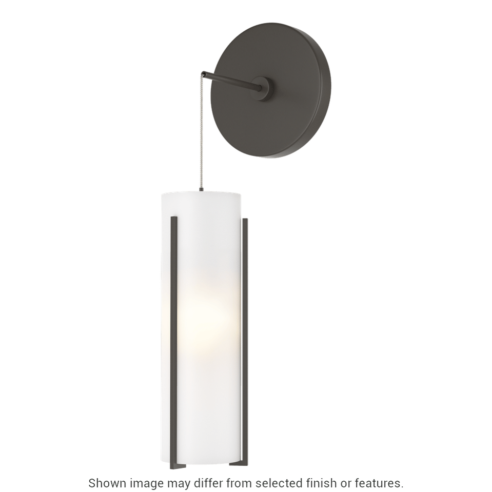 Exos Glass Mini Low Voltage Sconce - White - Opal Glass by Hubbardton Forge