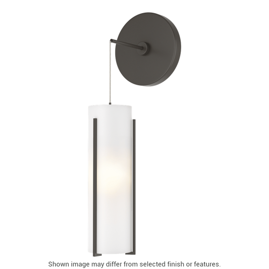 Exos Glass Mini Low Voltage Sconce - White - Opal Glass by Hubbardton Forge