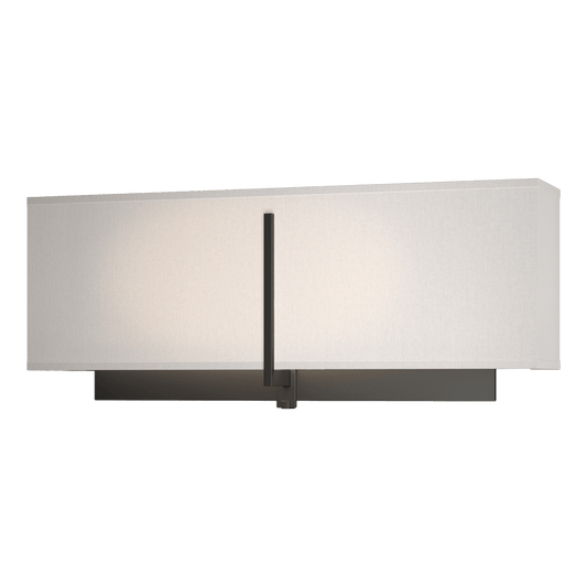 Exos Rectangular Sconce - Black - Flax Shade by Hubbardton Forge