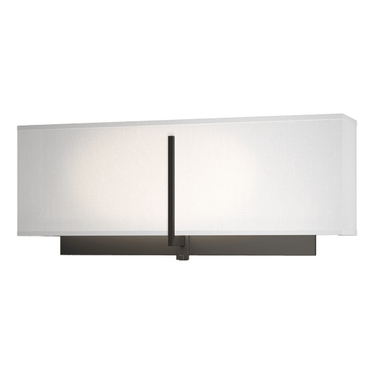 Exos Rectangular Sconce - Black - Natural Anna Shade by Hubbardton Forge