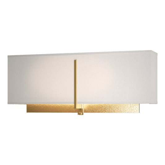 Exos Rectangular Sconce - Modern Brass - Flax Shade by Hubbardton Forge