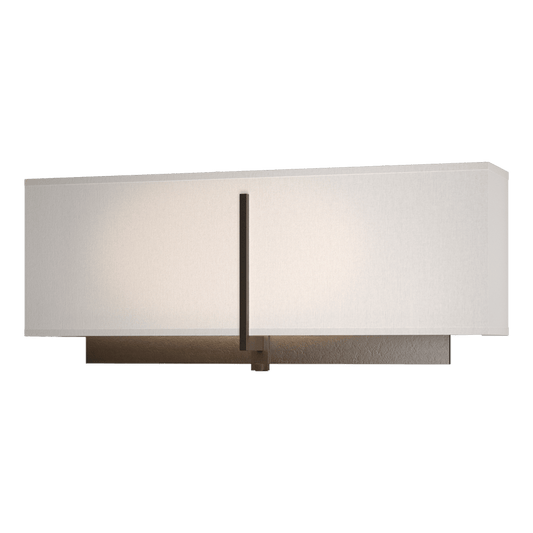 Exos Rectangular Sconce - Oil Rubbed Bronze - Flax Shade by Hubbardton Forge