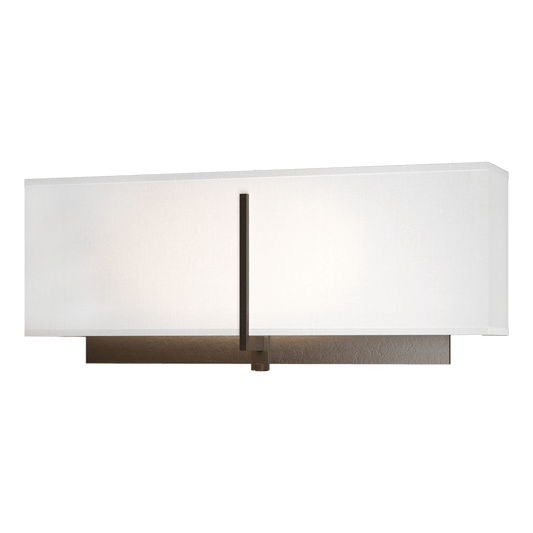 Exos Rectangular Sconce - Oil Rubbed Bronze - Natural Anna Shade by Hubbardton Forge