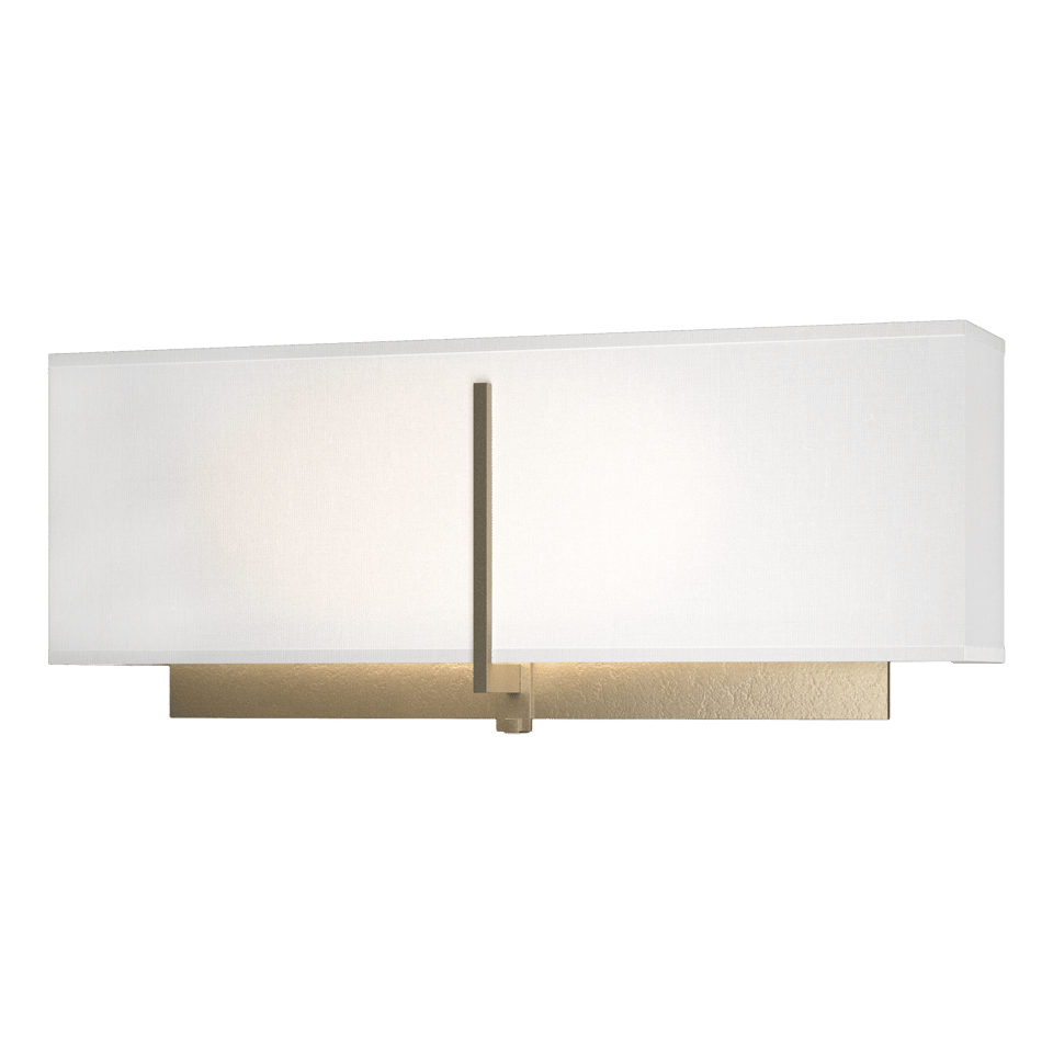 Exos Rectangular Sconce - Soft Gold - Natural Anna Shade by Hubbardton Forge