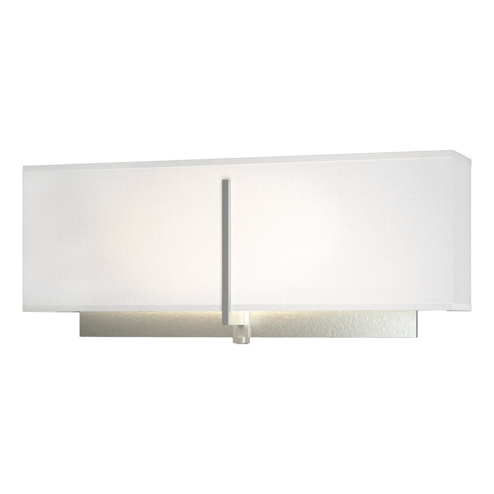Exos Rectangular Sconce - Vintage Platinum - Natural Anna Shade by Hubbardton Forge