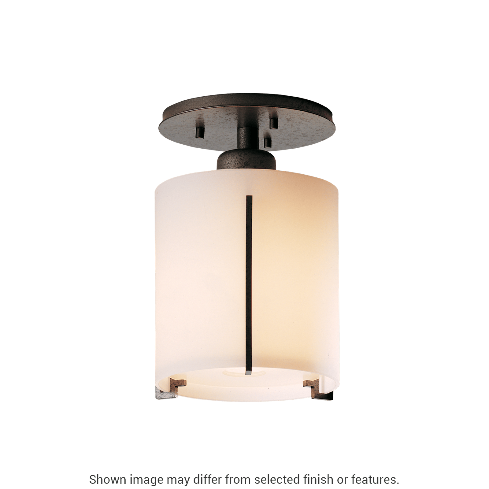 Exos Round Semi-Flush - White by Hubbardton Forge
