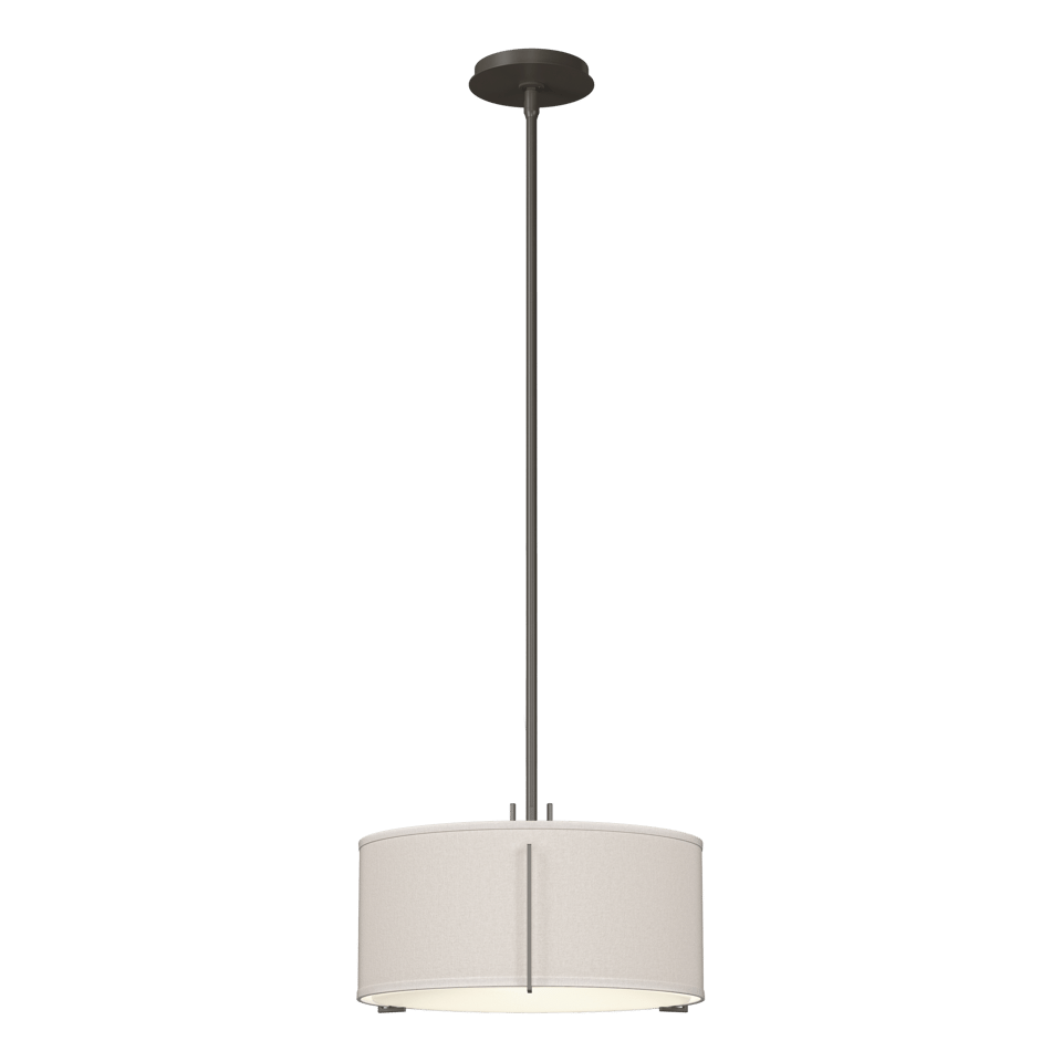 Exos Single Shade Pendant - Dark Smoke - Flax Shade by Hubbardton Forge