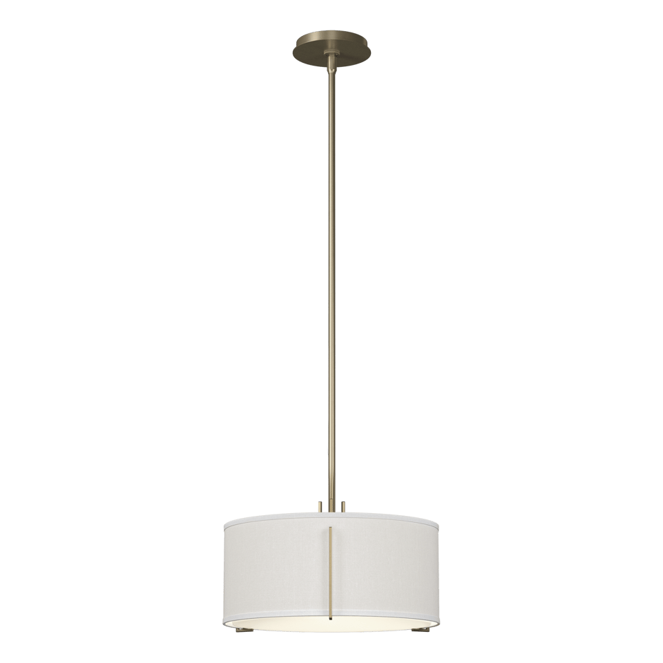 Exos Single Shade Pendant - Soft Gold - Natural Anna Shade by Hubbardton Forge