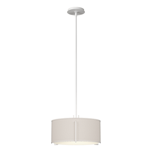 Exos Single Shade Pendant - White - Flax Shade by Hubbardton Forge