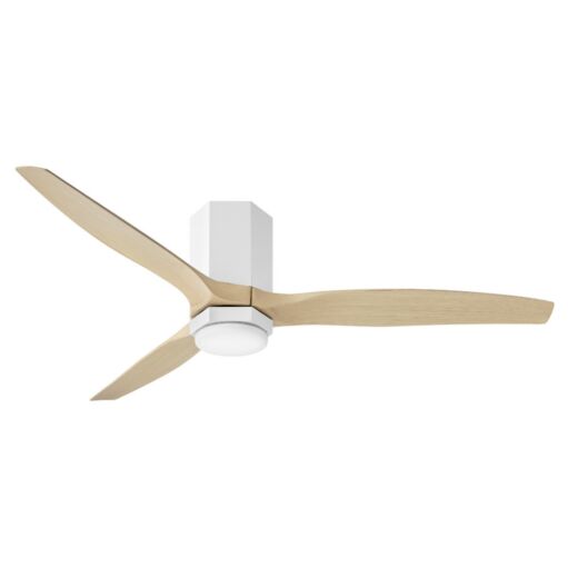 Facet 52" LED Smart Fan - Matte White - Natural Blades by Hinkley Lighting