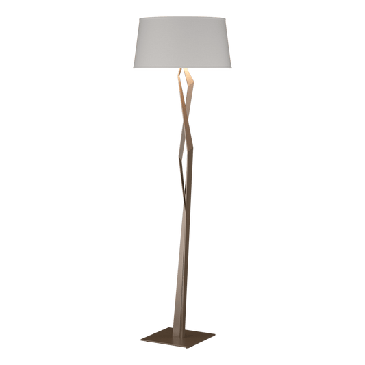 Facet Floor Lamp - Bronze - Flax Shade by Hubbardton Forge