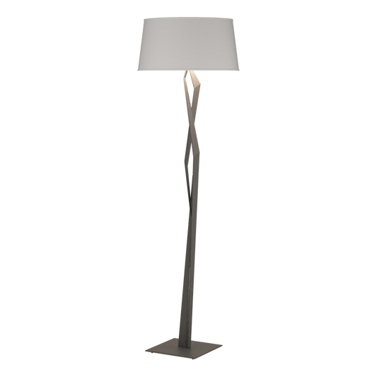 Facet Floor Lamp - Natural Iron - Flax Shade by Hubbardton Forge