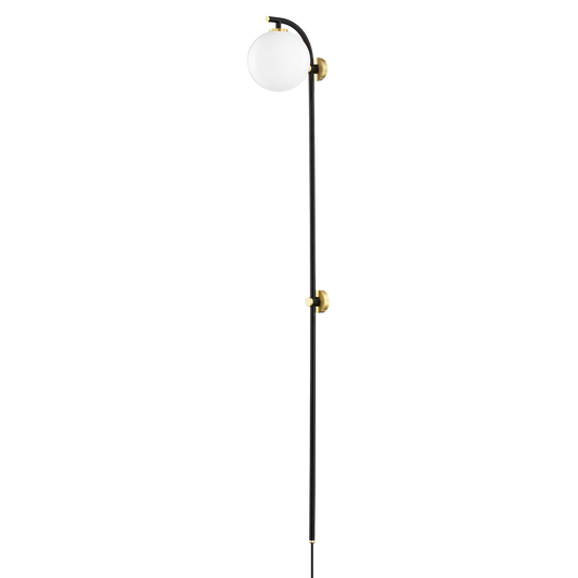 Faye Plug-In Sconce - Aged Brass/Soft Black - Mitzi HL589201-AGB/SBK