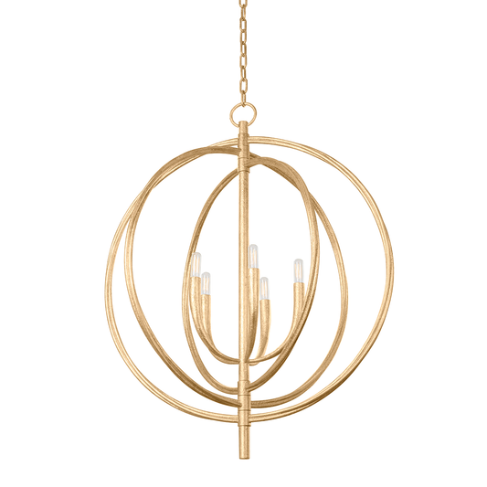 Fillea Pendant - 5-Light - Vintage Gold Leaf - Troy Lighting F8830-VGL