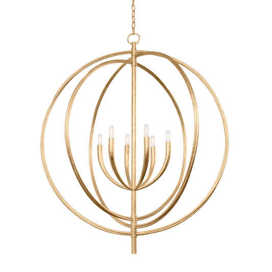 Fillea Pendant - 6-Light - Vintage Gold Leaf - Troy Lighting F8840-VGL