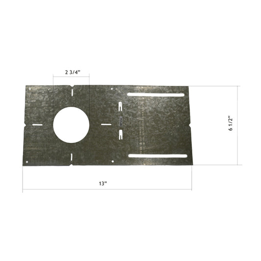 Flat Rough-In Plate for LED-2-S15W & LED-2-S8W2 Recessed Ceiling Lights by Lotus LED Lights