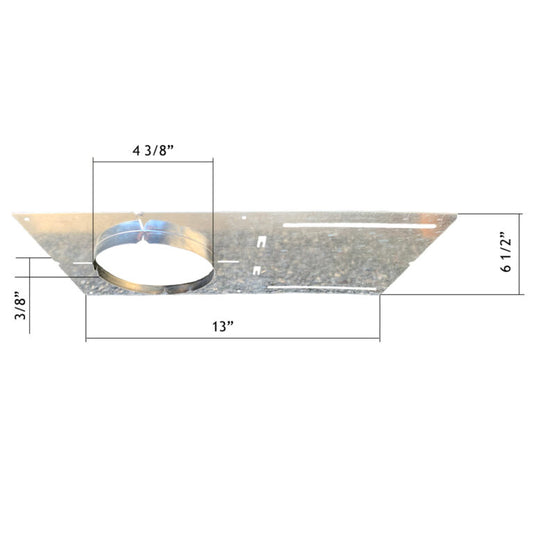 Flat Rough-In Plate with Drywall Flange for 4" Recessed Ceiling Lights by Lotus LED Lights