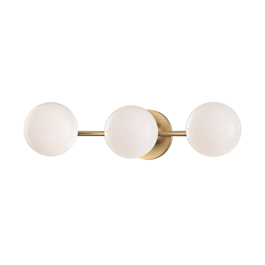 Fleming Vanity Light - 3-Light - Aged Brass by Hudson Valley Lighting