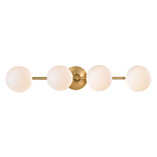 Fleming Vanity Light - 4-Light - Aged Brass by Hudson Valley Lighting