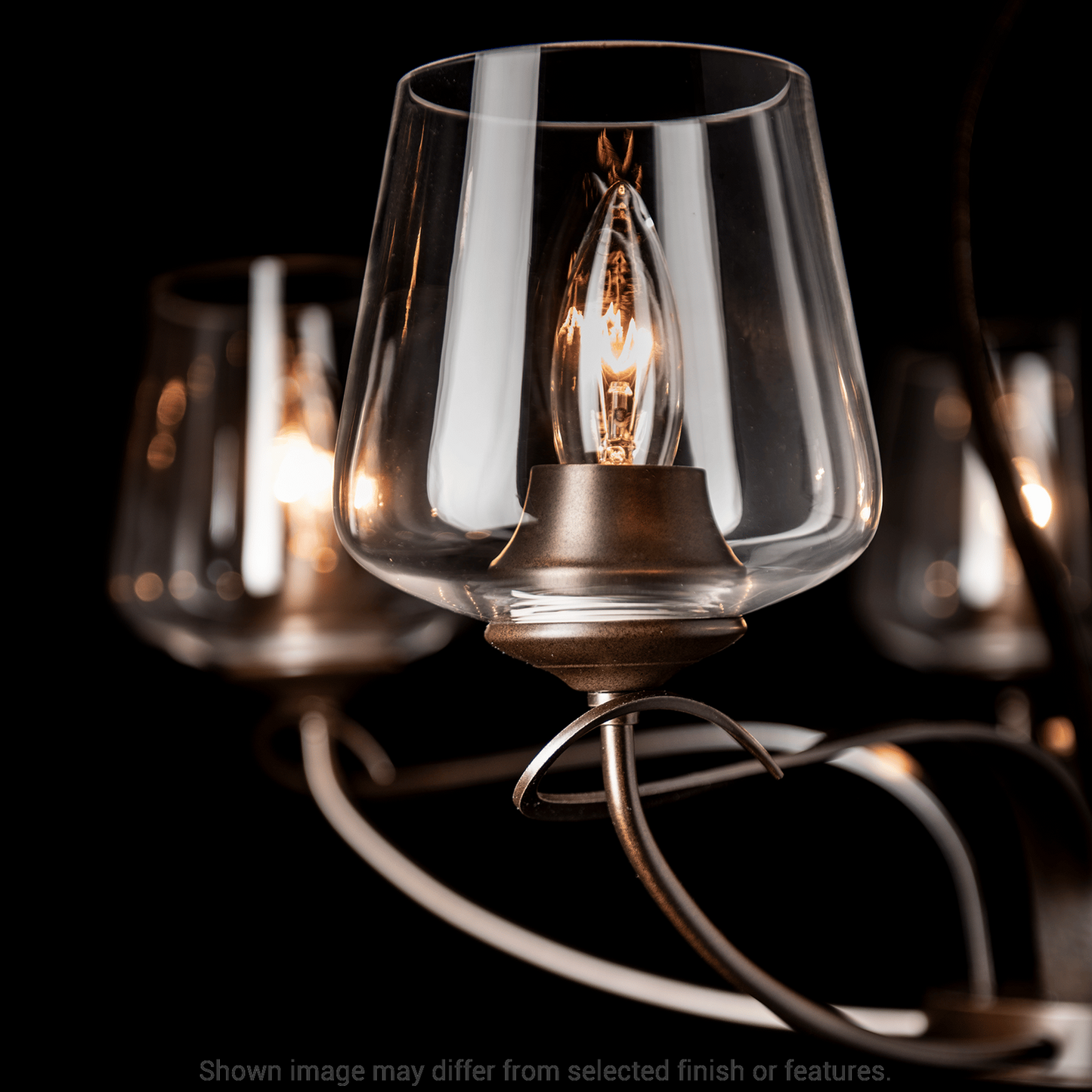 Flora 5-Arm Chandelier - White - Opal Glass by Hubbardton Forge