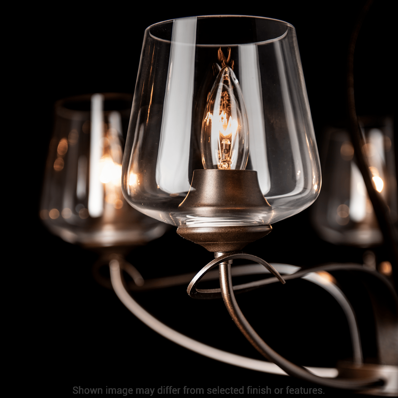 Flora 5-Arm Chandelier - White - Opal Glass by Hubbardton Forge