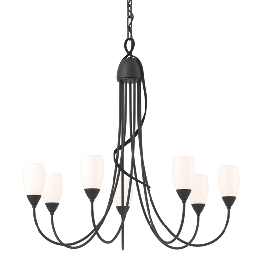 Flora 7-Arm Chandelier - Black by Hubbardton Forge