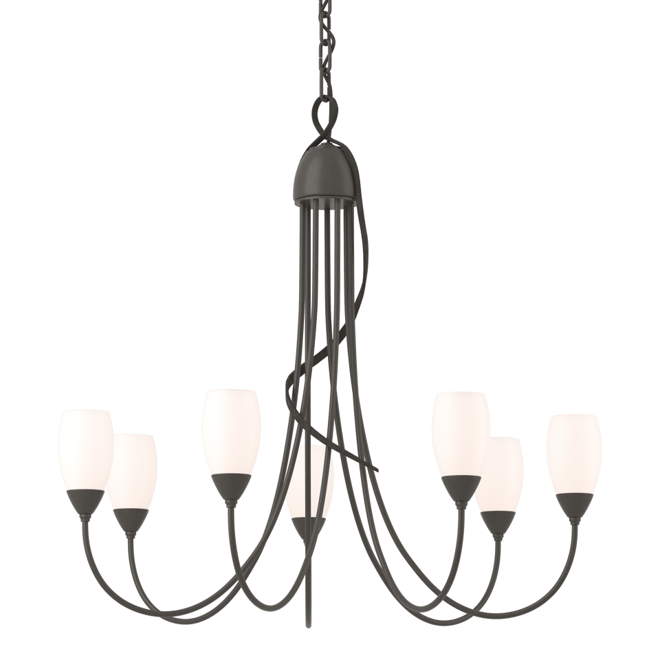 Flora 7-Arm Chandelier - Dark Smoke by Hubbardton Forge