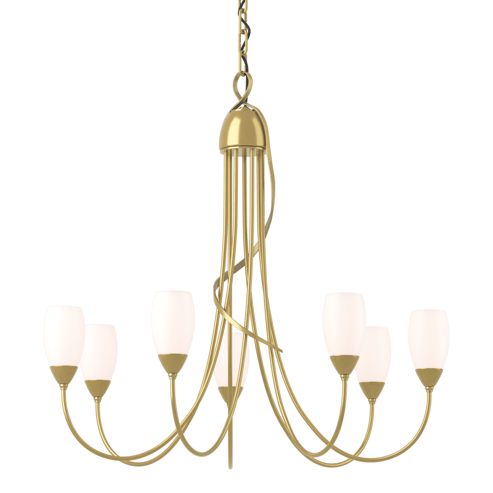 Flora 7-Arm Chandelier - Modern Brass by Hubbardton Forge