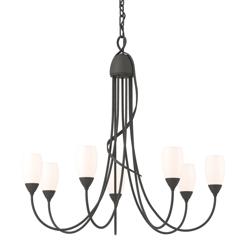 Flora 7-Arm Chandelier - Natural Iron by Hubbardton Forge