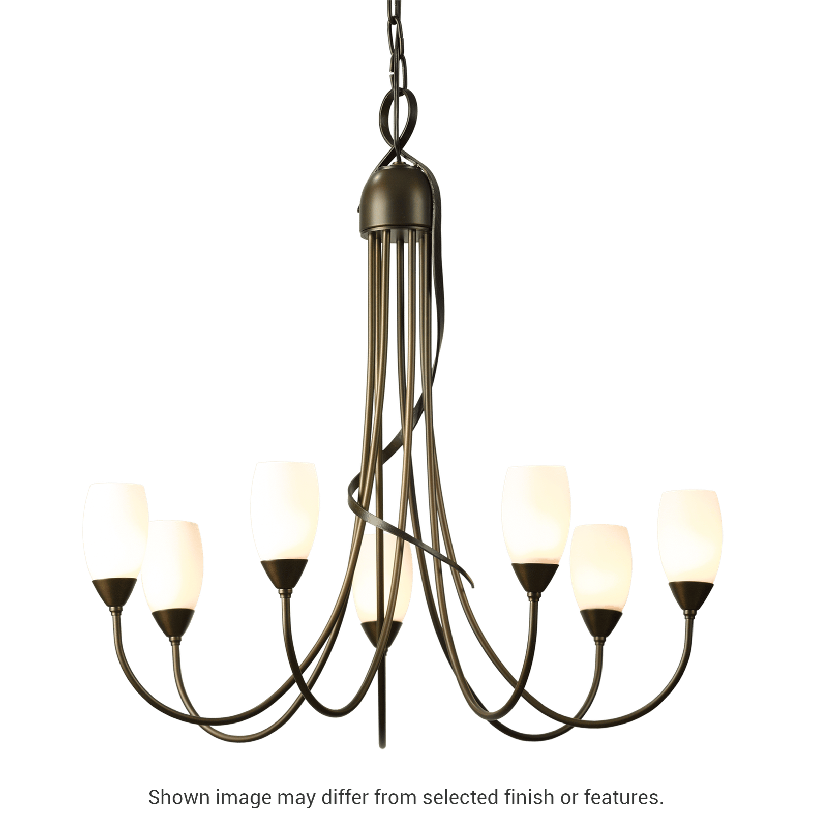 Flora 7-Arm Chandelier - White by Hubbardton Forge