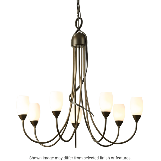 Flora 7-Arm Chandelier - White by Hubbardton Forge