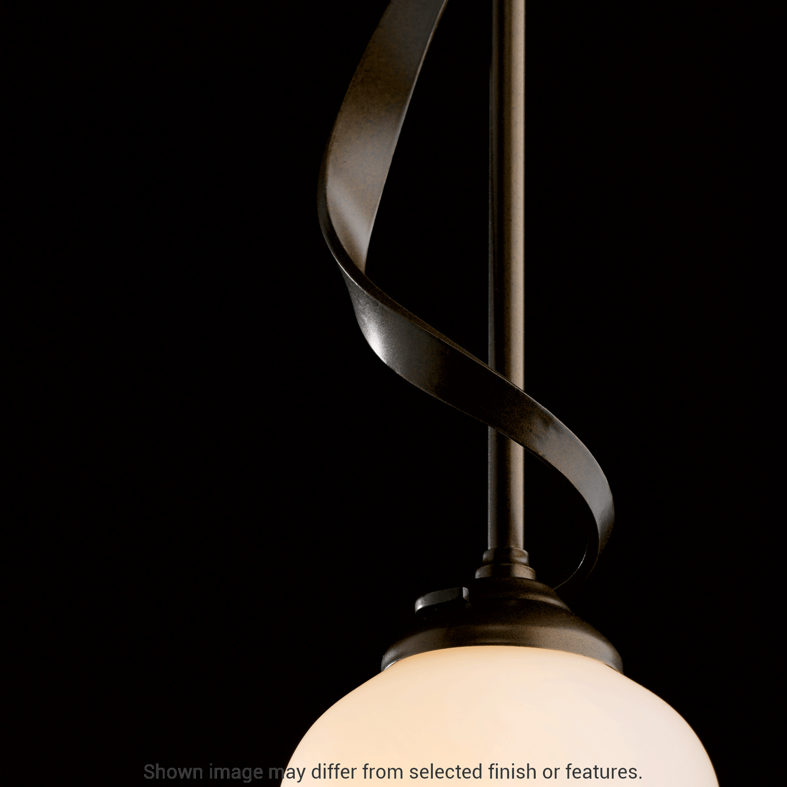 Flora Down Light Mini Pendant - White - Opal and Seeded Glass by Hubbardton Forge
