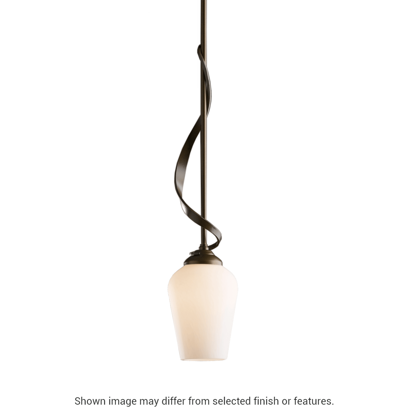 Flora Down Light Mini Pendant - White - Opal and Seeded Glass by Hubbardton Forge
