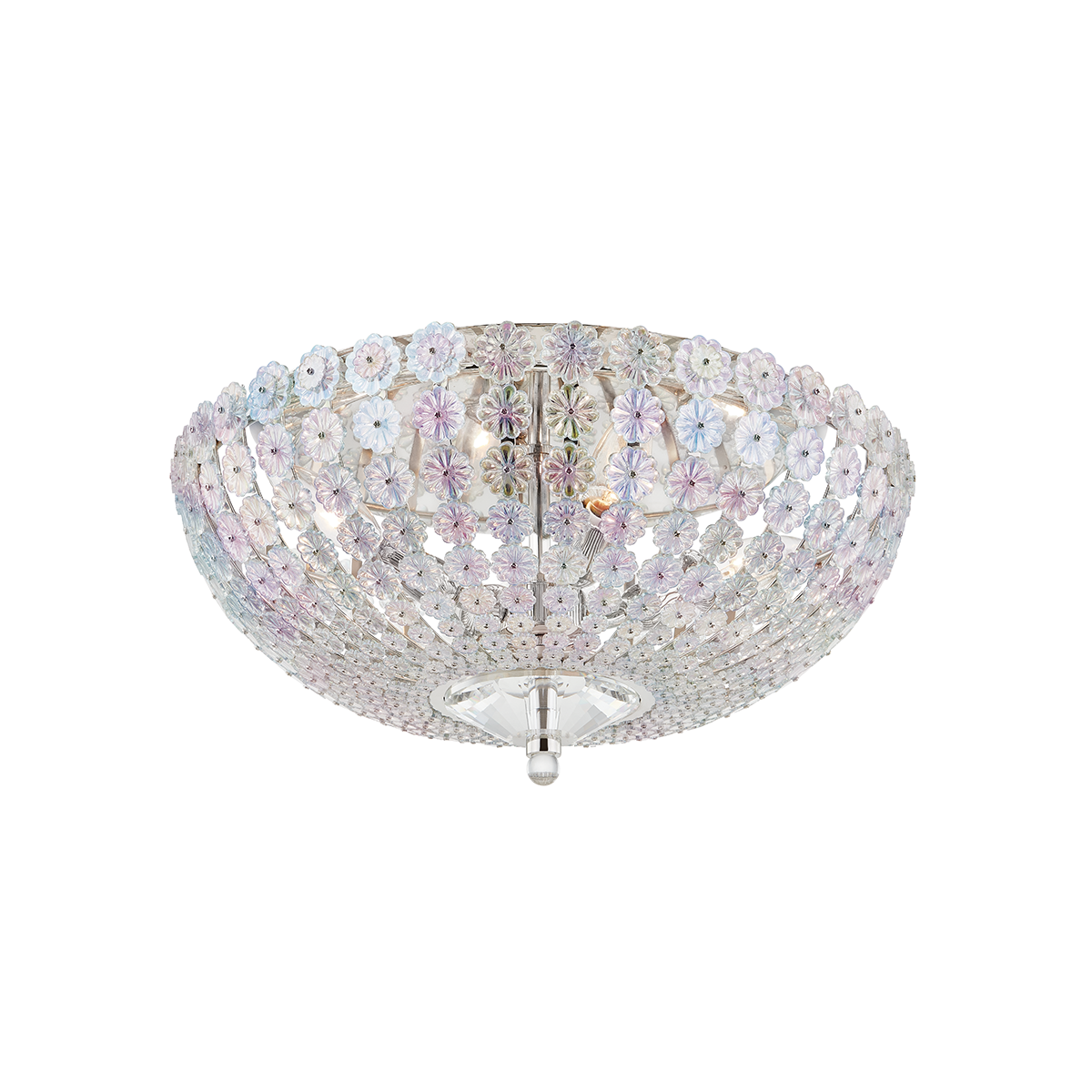Floral Park Semi Flush - 4-Light - Polished Nickel by Hudson Valley Lighting