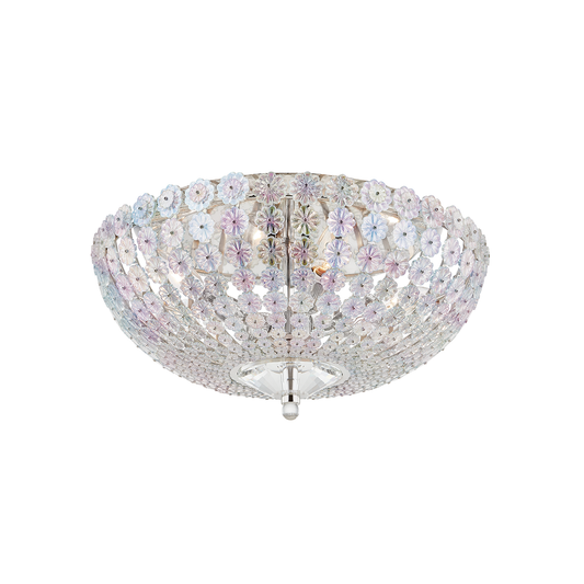 Floral Park Semi Flush - 4-Light - Polished Nickel by Hudson Valley Lighting