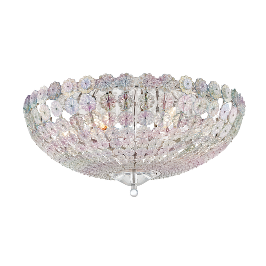 Floral Park Semi Flush - 6-Light - Polished Nickel by Hudson Valley Lighting