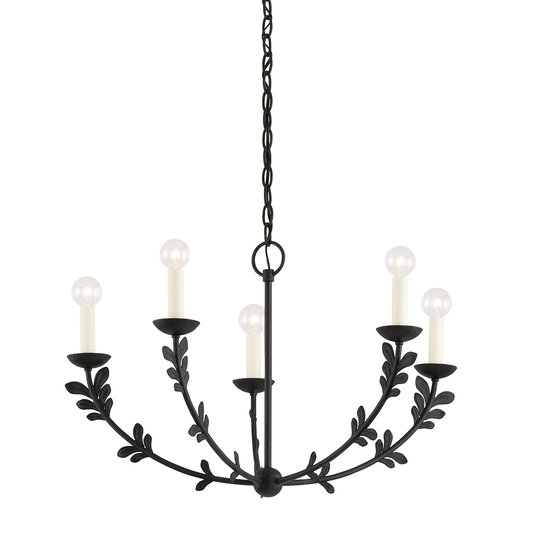 Florian Chandelier - 5-Light - Black Iron - Troy Lighting F4428-BI