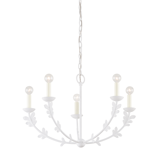 Florian Chandelier - 5-Light - Gesso White - Troy Lighting F4428-GSW