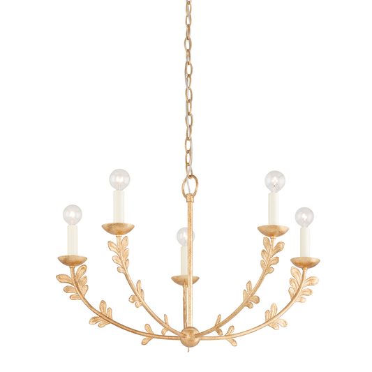 Florian Chandelier - 5-Light - Vintage Gold Leaf - Troy Lighting F4428-VGL