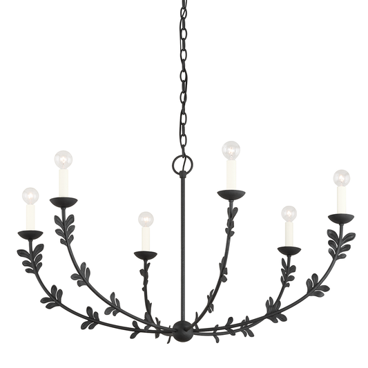 Florian Chandelier - 6-Light - Black Iron - Troy Lighting F4440-BI