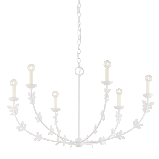 Florian Chandelier - 6-Light - Gesso White - Troy Lighting F4440-GSW