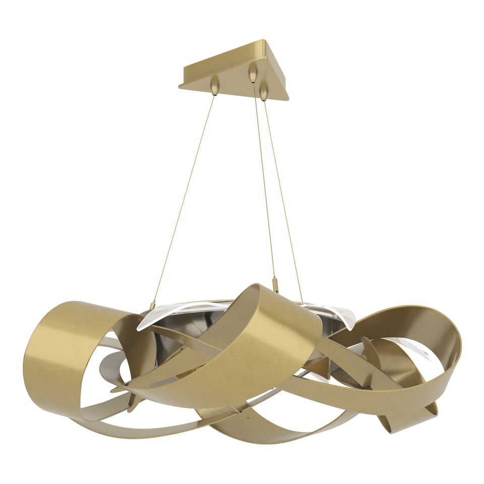 Flux Large LED Pendant - Modern Brass by Hubbardton Forge